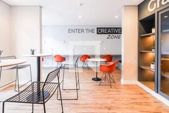 Área comum de apartamento para alugar com 1 quarto, 25m² em Vila Lageado, São Paulo