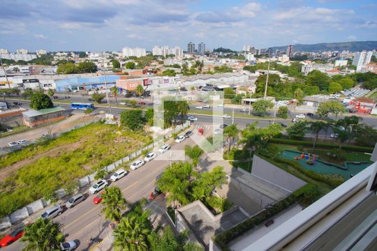 Sala_Vista  de apartamento à venda com 3 quartos, 92m² em São Sebastião, Porto Alegre