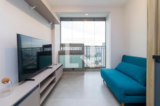 Sala de apartamento à venda com 1 quarto, 32m² em Campo Belo, São Paulo
