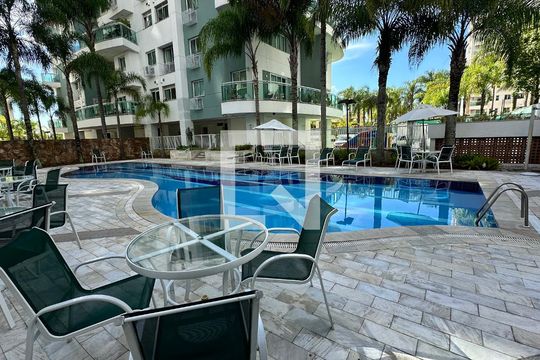 Área comum - Piscina de apartamento para alugar com 3 quartos, 120m² em Barra da Tijuca, Rio de Janeiro
