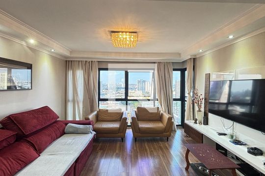 Sala de apartamento à venda com 3 quartos, 107m² em Vila Assunção, Santo André