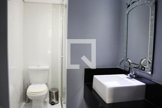 Banheiro da Suíte de apartamento para alugar com 2 quartos, 80m² em Indianópolis, São Paulo