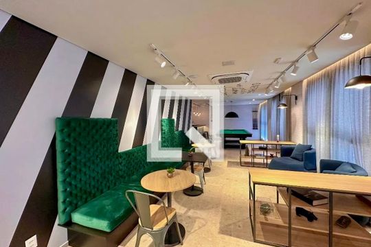 Área comum de kitnet/studio para alugar com 0 quarto, 23m² em Brooklin Paulista, São Paulo