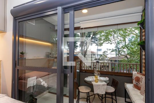 Varanda Studio de kitnet/studio para alugar com 1 quarto, 25m² em Campo Belo, São Paulo
