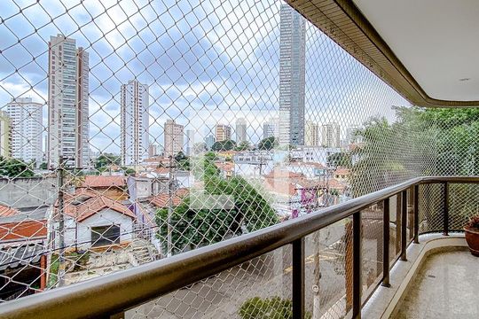 Varanda da Sala de apartamento para alugar com 4 quartos, 170m² em Vila Regente Feijó, São Paulo