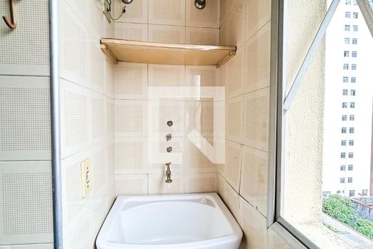 Área de Serviço de apartamento para alugar com 1 quarto, 32m² em Santo Amaro, São Paulo