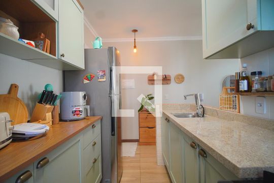 Cozinha de apartamento à venda com 2 quartos, 57m² em Pátria Nova, Novo Hamburgo