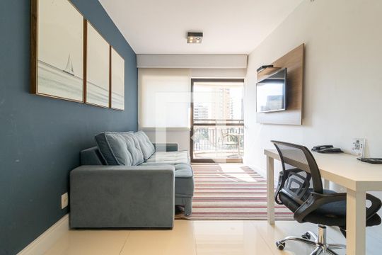 Sala de apartamento para alugar com 1 quarto, 36m² em Itaim Bibi, São Paulo