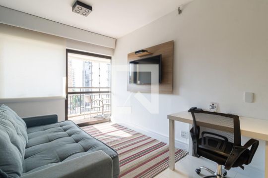 Sala de apartamento para alugar com 1 quarto, 36m² em Itaim Bibi, São Paulo