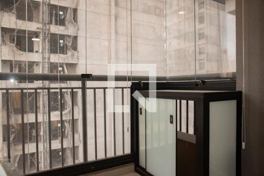 Varanda de kitnet/studio para alugar com 1 quarto, 28m² em Vila Clementino, São Paulo