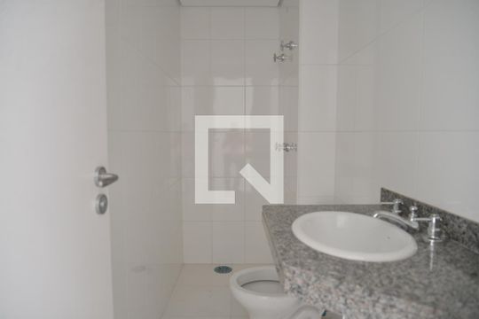 Banheiro da Suíte de apartamento à venda com 3 quartos, 82m² em Parque das Nações, Santo André