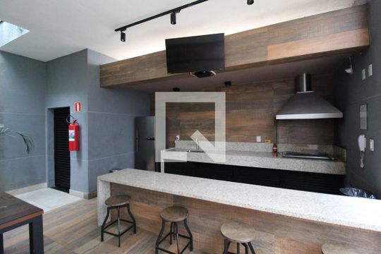 Área Comum - Churrasqueira de kitnet/studio para alugar com 1 quarto, 31m² em Indianópolis, São Paulo