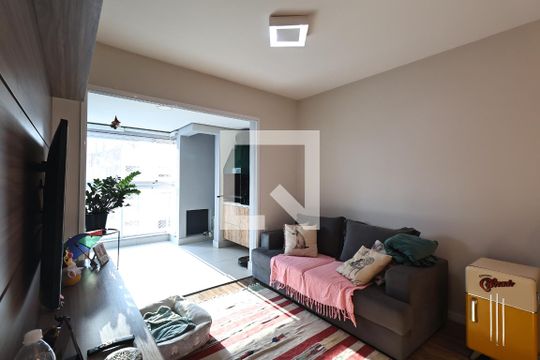 Sala de apartamento à venda com 2 quartos, 76m² em Centro, Santo André