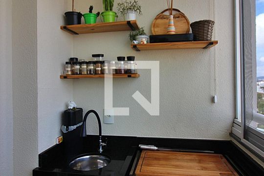 Varanda da Sala de apartamento à venda com 2 quartos, 52m² em Baeta Neves, São Bernardo do Campo