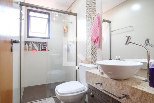Banheiro Social de apartamento à venda com 3 quartos, 110m² em Santa Maria, São Caetano do Sul