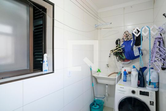 Área de serviço de apartamento à venda com 3 quartos, 110m² em Santa Maria, São Caetano do Sul