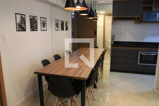 Sala de apartamento para alugar com 1 quarto, 46m² em Setor Marista, Goiânia