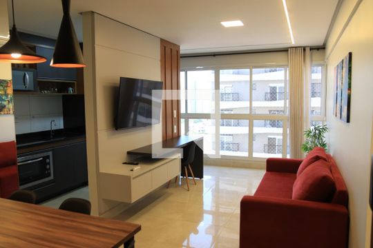 Sala de apartamento para alugar com 1 quarto, 46m² em Setor Marista, Goiânia