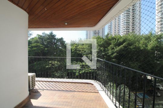 Varanda da Sala de apartamento à venda com 4 quartos, 280m² em Santo Amaro, São Paulo