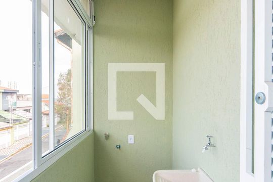 Varanda e Área de Serviço de apartamento para alugar com 1 quarto, 47m² em Parque das Nações, Santo André