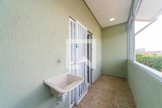 Varanda e Área de Serviço de apartamento para alugar com 1 quarto, 47m² em Parque das Nações, Santo André