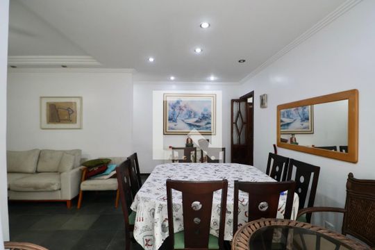 Sala de apartamento para alugar com 3 quartos, 100m² em Barra Funda, Guarujá