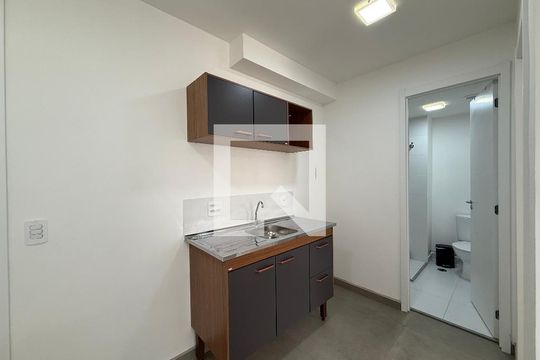 Sala/cozinha de apartamento à venda com 1 quarto, 26m² em Campos Elíseos, São Paulo
