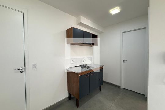Sala/cozinha de apartamento à venda com 1 quarto, 26m² em Campos Elíseos, São Paulo