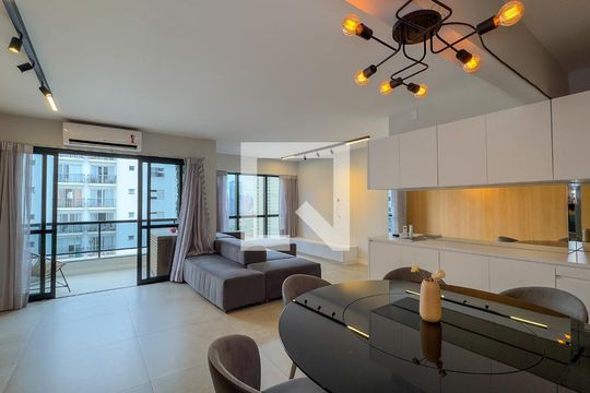 Sala de apartamento à venda com 2 quartos, 124m² em Brooklin, São Paulo