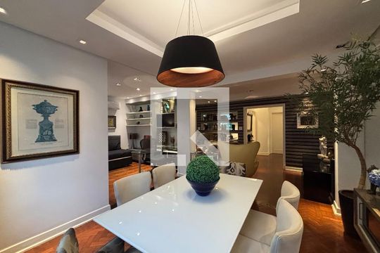 Sala de jantar de apartamento para alugar com 1 quarto, 85m² em Copacabana, Rio de Janeiro
