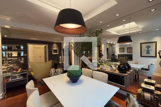 Sala de jantar de apartamento para alugar com 1 quarto, 85m² em Copacabana, Rio de Janeiro