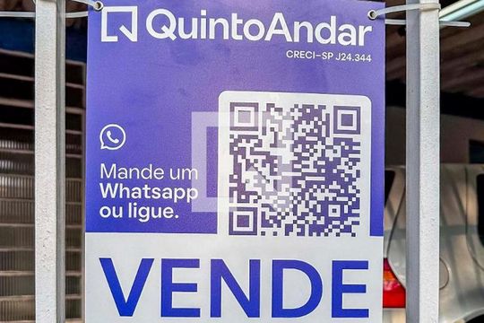 Placa Banner Instalada na Fachada de casa à venda com 3 quartos, 193m² em Jardim Utinga, Santo André