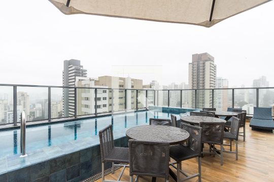 Área comum de kitnet/studio para alugar com 1 quarto, 27m² em Perdizes, São Paulo