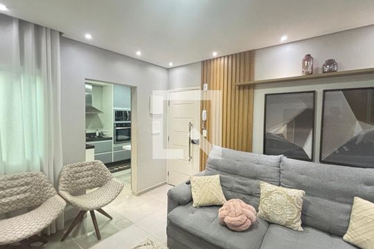 Sala de apartamento à venda com 3 quartos, 80m² em Vila Metalúrgica, Santo André