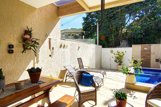 Área Gourmet de casa à venda com 3 quartos, 150m² em Taquara, Rio de Janeiro