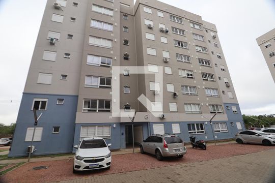 Fachada do bloco de apartamento à venda com 2 quartos, 54m² em Fátima, Canoas