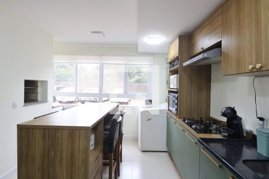 Sala/Cozinha de apartamento à venda com 2 quartos, 54m² em Fátima, Canoas