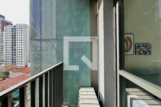 Sacada de apartamento à venda com 1 quarto, 34m² em Santo Amaro, São Paulo