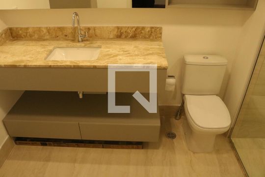 Banheiro de kitnet/studio à venda com 1 quarto, 27m² em Perdizes, São Paulo