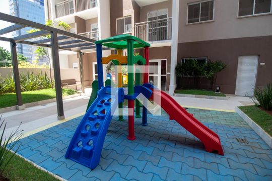 Área comum - Playground de apartamento para alugar com 1 quarto, 27m² em Jardim Caravelas, São Paulo