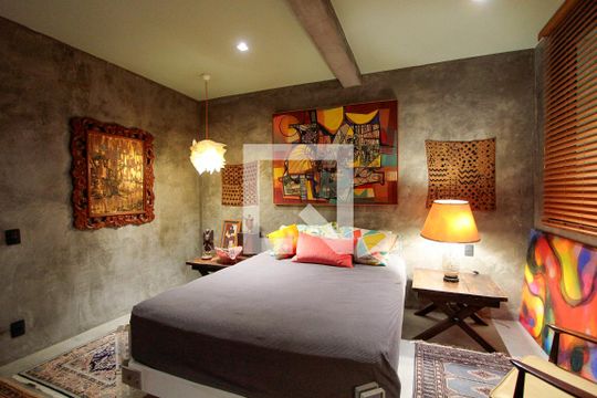 Quarto 1 suíte máster de casa de condomínio para alugar com 4 quartos, 560m² em Itanhangá, Rio de Janeiro