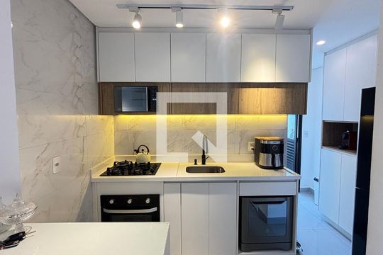 Cozinha de apartamento à venda com 3 quartos, 74m² em Jardim, Santo André