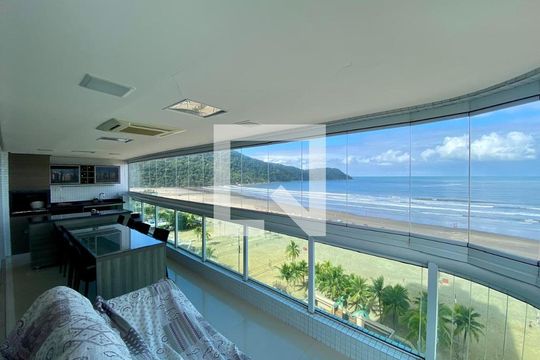 Sacada de apartamento para alugar com 3 quartos, 193m² em Canto do Forte, Praia Grande