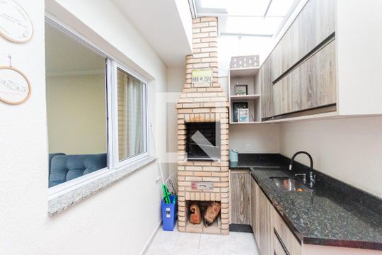 Área gourmet de casa de condomínio à venda com 2 quartos, 75m² em Vila Curuçá, Santo André