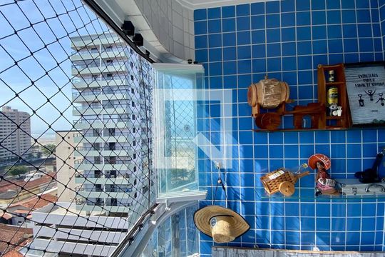 Sacada de apartamento para alugar com 1 quarto, 48m² em Maracanã, Praia Grande