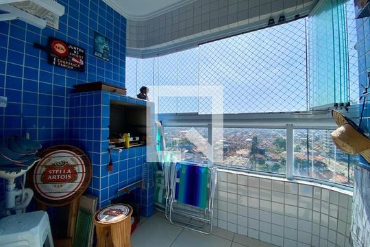 Sacada de apartamento para alugar com 1 quarto, 48m² em Maracanã, Praia Grande