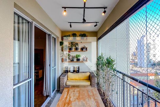 Varanda da Sala de apartamento à venda com 3 quartos, 92m² em Alto da Mooca, São Paulo