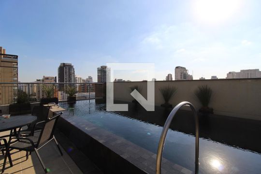 Área Comum - Piscina de kitnet/studio à venda com 1 quarto, 21m² em Indianópolis, São Paulo