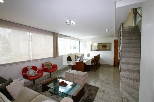 Sala de apartamento à venda com 4 quartos, 170m² em Gutierrez, Belo Horizonte