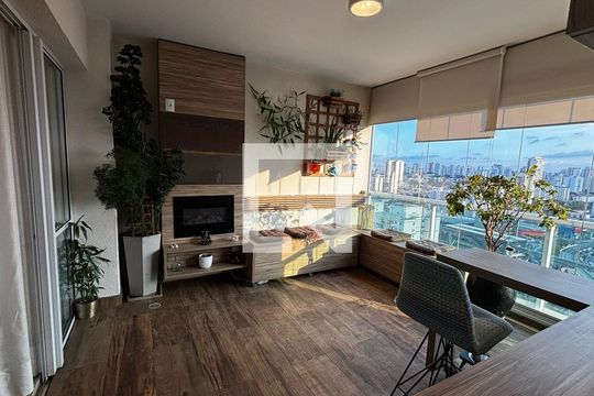Varanda da Sala de apartamento à venda com 2 quartos, 74m² em Campo Belo, São Paulo